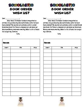 Scholastic Book Fair Wish List Printable - prntbl ...