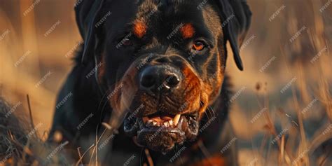 Premium Photo | Angry rottweiler dog barking Generative AI