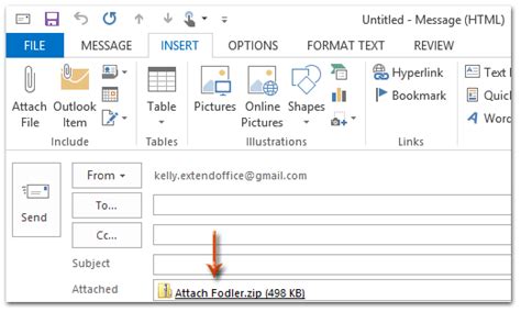 How To Attach A Folder In An Email Message In Outlook