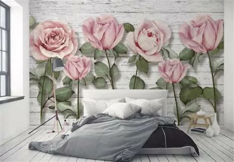 3d Pink Rose Flower 22001na Wallpaper Wall Murals Removable Wallpaper