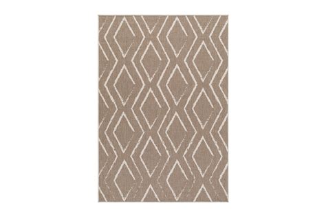 Havanna Romb Utomhusmatta 200x290 Cm Linnebeige Textil Mattor