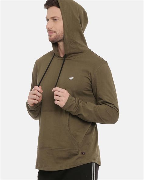 Buy Men's Green Slim Fit Hoodie Online at Bewakoof