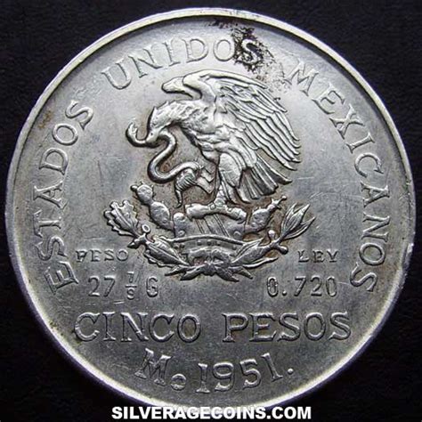 Mexican Silver Pesos Hidalgo Silver Age Coins