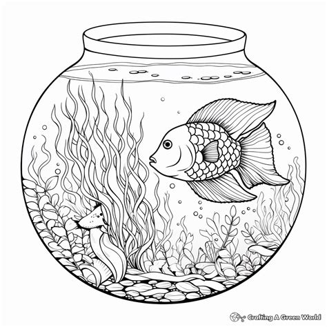 Fish Bowl Coloring Pages Free Printable