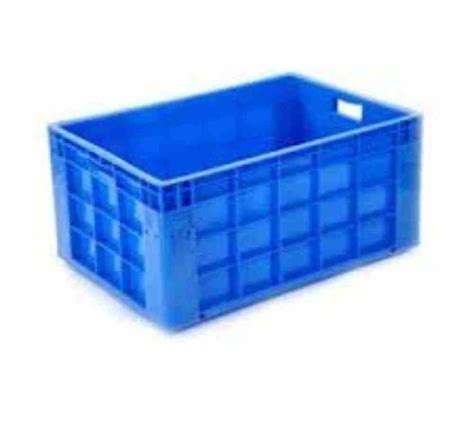 Blue Plastic Vegetable Crates Outer Dimension Lxwxh X X