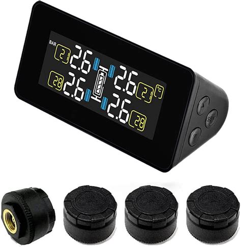 Leidimus Tpms Solare Sistema Di Monitoraggio Della Pressione Con 4 Sensori Esterni Lcd