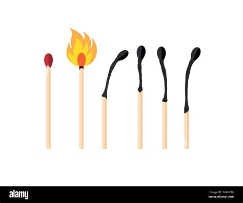 Matches Vector Burned Match Burning Match Rest Of The Match Eps