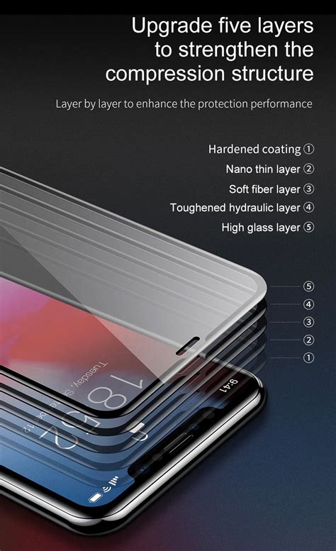 Kính Cường Lực 5 Lớp Siêu Bền Baseus Rigid Edge 303mm Cho Iphone Xr