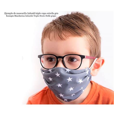 Mascarillas Infantiles Reutilizables Triple Capa Ffp Unicornio