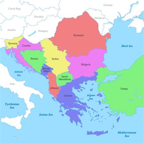 Balkans Map Vector Images Over 2100