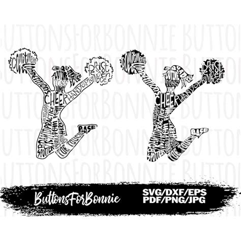 cheerleader svg, cheer silhouette, cut file, sports svg, che - Inspire ...