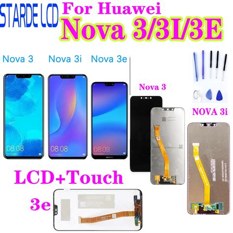 Huawei Nova 3 LCD 디스플레이 터치 스크린 PAR LX1 LX9 Nova 3i LCD INE LX2 L21