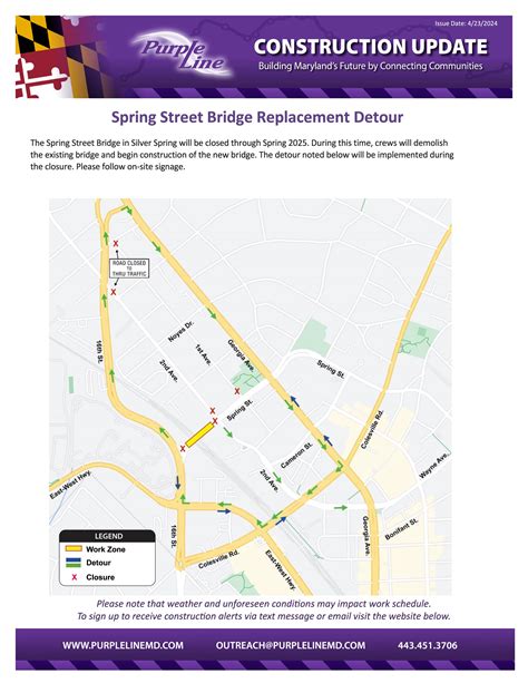 Purple Line Officials Confirm Spring Street Bridge Remains Closed