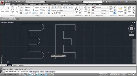 5 Fillet Autocad Command YouTube