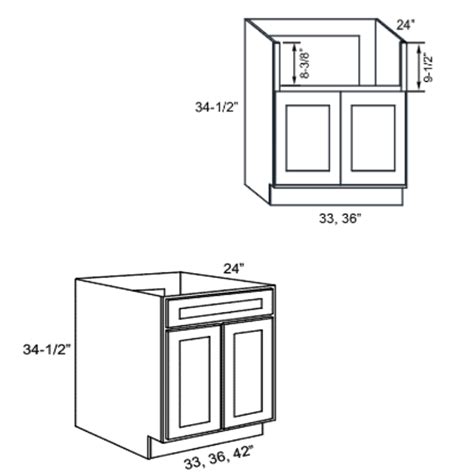 Standard Sink Cabinets Apron Farm Sink Cabinets Kaffe Shaker