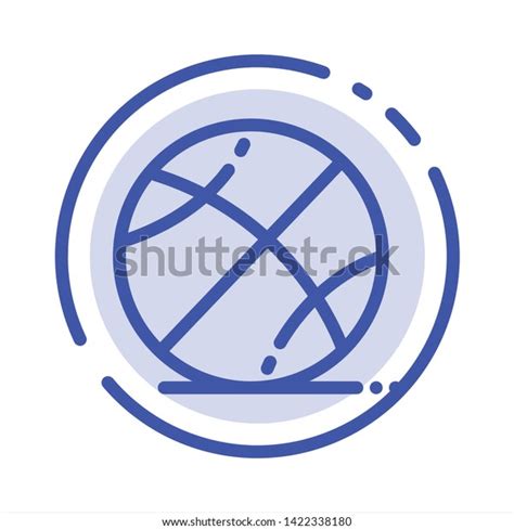 Basketball Ball Game Education Blue Dotted Stock Vector Royalty Free