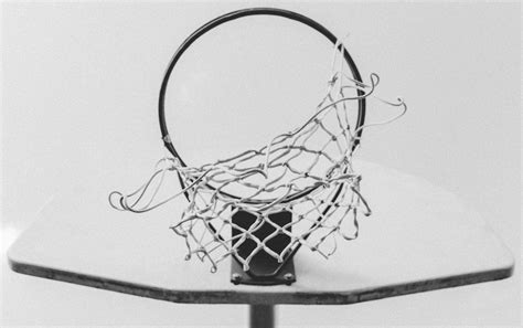 Monochrome Photo of Basketball Ring · Free Stock Photo