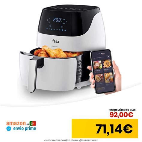 Ufesa AF5100 Fritadeira de Ar Sem Óleo Wi fi 5L Air Feyer Cupões