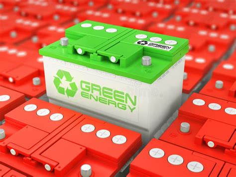 Car Battery Recycling Green Energy Stock Illustration Illustration