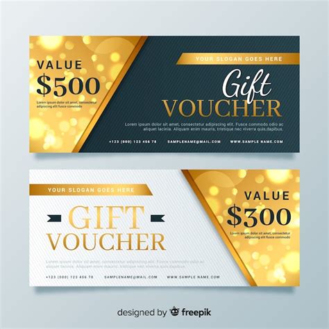 Premium Vector Modern Gift Voucher With Elegant Style