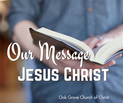 The Church Of Christ Message Oak Grove Church Of Christ