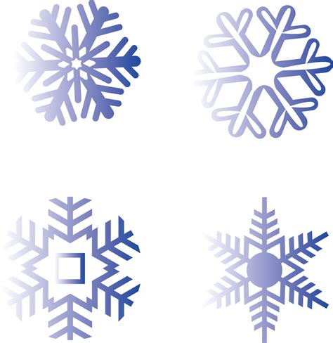 Snowflake Silhouette Winter Blue Snowflakes Snowflakes Creative Png