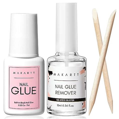 Makartt Nail Glue With Glue Remover Kit Strong Nail Glue Acrylic Nails Nail Glue Extra Strong