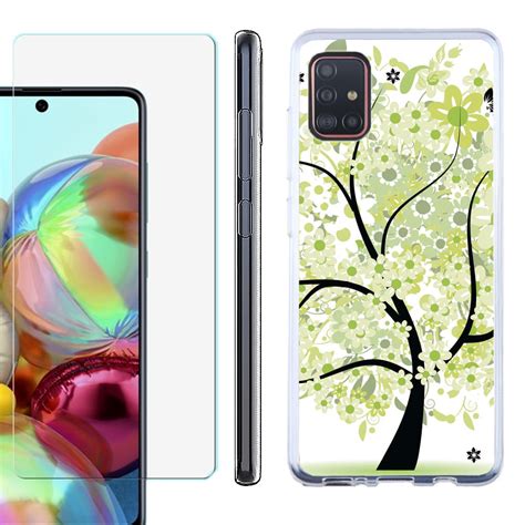 For Samsung Galaxy A71 5g Phone Case Slim Fit Tpu Protective Case With Tempered Glass Screen