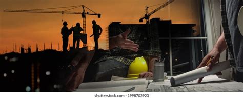 Double Exposure Civil Engineer Silhouette Construction Stock Photo 1998702923 | Shutterstock