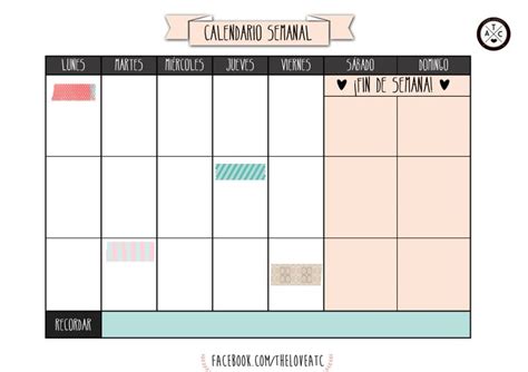 Plantilla Horario Semanal Horario Semanal Plantilla Horario Escolar