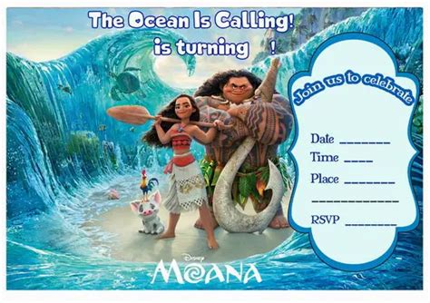 10 Heartwarming Moana Birthday Invitations for you | Kitty Baby Love