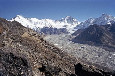 Gokyo Ri 03 1 Cho Oyu To Gyachung Kang Nguzumpa Glacier From Gokyo Ri