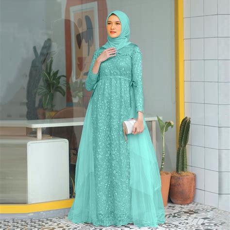 Jual Termurahh Vania Dress Maxy Premium New Colour Material Brokat