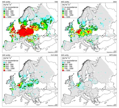Average Accumulated Exceedance Aae Of Critical Loads For Acidity In