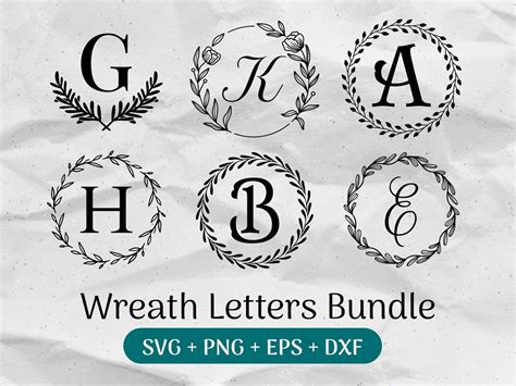 Monogram Svg Bundle Last Name Svg Initial Monogram Svg Flourish