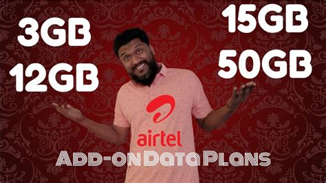 Airtel Add On Data Plans Upto 50GB Data List Of All Data Add On Plans