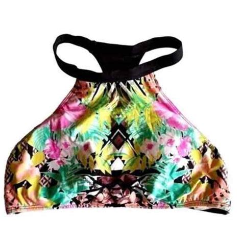 Bikini Lab Tropical Bikini Halter Top L EBay