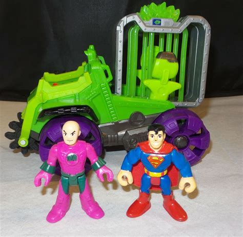 Mattel Imaginext Lex Luther Hauler With Superman Lex Figures Dht