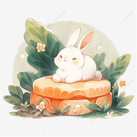 Jade Rabbit Moon Cake Mid Autumn Illustration Jade Rabbit Moon Cake