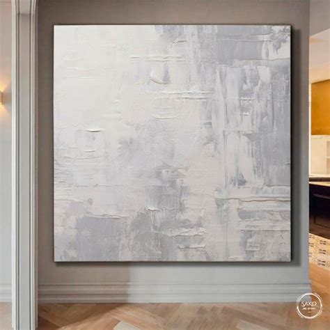 Abstract Painting Original Large Oversize Painting Gray Painting Soft Nude Painting Painting