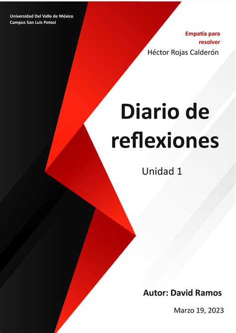 Diario DE Reflexion U1 Empatía para resolver Héctor Rojas Calderón