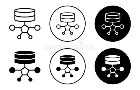 Data Architecture Icon Collection Of Outline Thin Line Symbol Or Sign