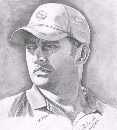 Ms Dhoni Pencil Sketch | Sketches, Pencil sketch images, Cartoon drawings