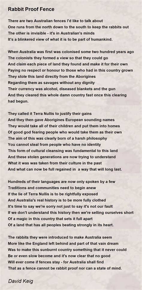 Quotes For Rabbit Proof Fence at Edward Davenport blog