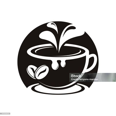 Ikon Vektor Templat Logo Cangkir Kopi Ilustrasi Stok Unduh Gambar