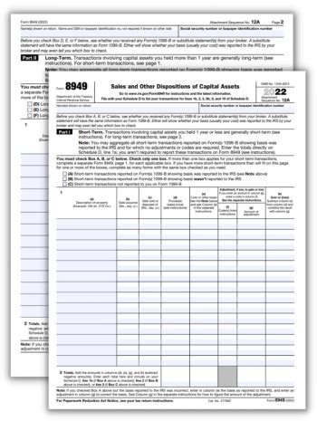 IRS Form 8949 Printable Get IRS Form 8949 2023 Printable PDF And