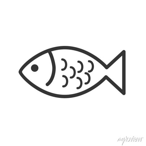 Fish Icon Template Color Editable Fish Symbol Vector Sign Isolated