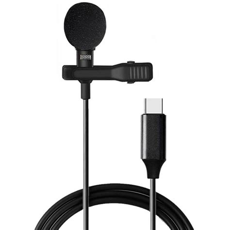 Lavalier Clip On Microphone Mini Omnidirectional Portable Wired Label