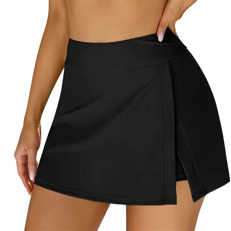 Women S High Waist Tummy Control Swim Skirt With Built In Shorts