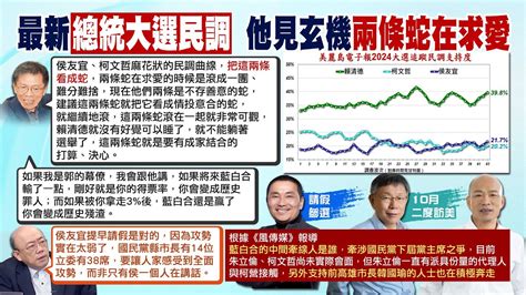 【每日必看】藍白怎合 最新2024總統大選民調 沈富雄驚見玄機｜侯柯配柯侯配 張禹宣大膽斷言 關鍵是 他 20230925 Youtube